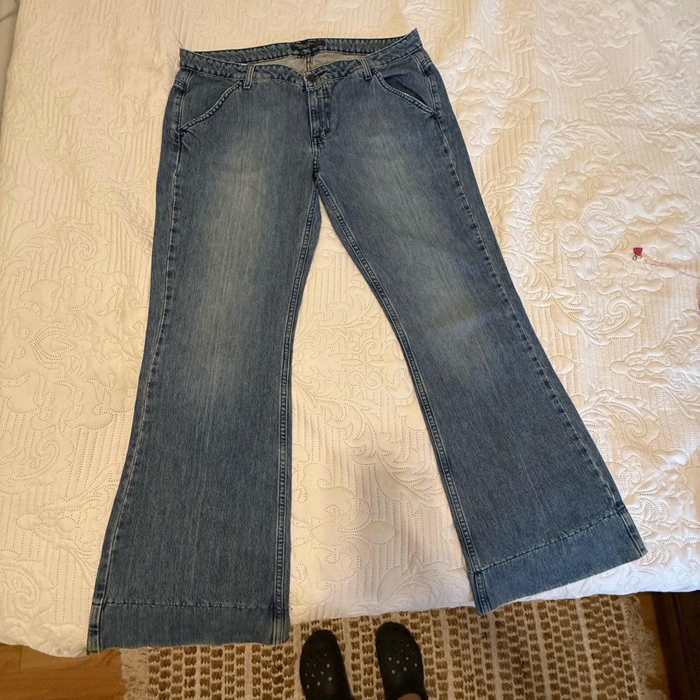 American Eagle Outfitters Light Blue Wide Leg Jeans